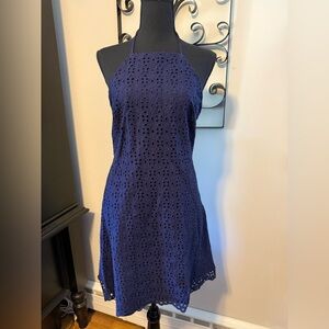 GAP Navy Eyelet Mini Dress